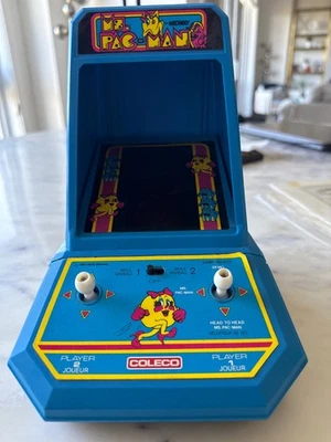Mini juego arcade de mesa vintage 1981 Ms. PAC-MAN Coleco Midway FUNCIONA COMO NUEVO Foto 1 de 4