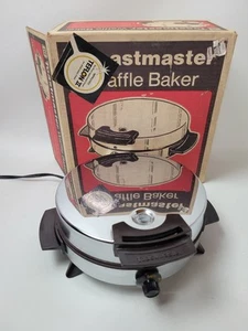 Vintage Toastmaster 252 Stainless Steel Teflon II Waffle Baker Maker w. Box - Picture 1 of 16