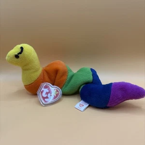 Vintage MWMT Ty Beanie Babies Inch the Worm Rainbow Beanie Baby 1995 Retired - Picture 1 of 3