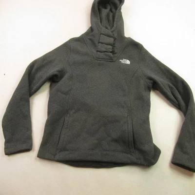 Sudadera con Capucha North Face Para Mujer Pequeña Manga Larga Pullover Con Capucha Bolsillos Gris Foto 1 de 4