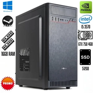 PC DESKTOP LAVORO GAMING i5 RAM 16GB SSD 512gb GTX 750TI 4GB WIFI WINDOWS 10 PRO - Afbeelding 1 van 2