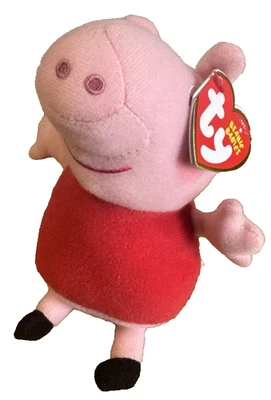 TY Beanie Babies Peppa The Pig - New Plush Toy, 7-Inch Stuffed Animal NWT - Image 1 of 4