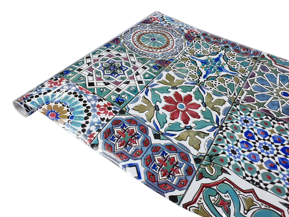 Klebefolie Selbstklebend Mosaik 11€/m² Trendyline Bunt Möbelfolie Küche Schrank - Bild 1 von 1