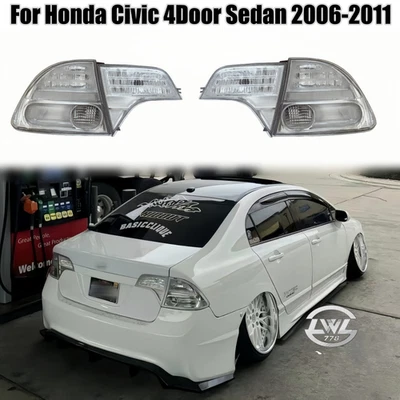 Luces traseras de lente transparente lámparas de freno para Honda Civic versión americana Sedán 2006-2011 Foto 1 de 4