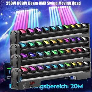 4X Wallwasher 250W RGBW Beam Wash DMX Swing Moving Head Lichteffekt Bühnenlicht - Bild 1 von 17