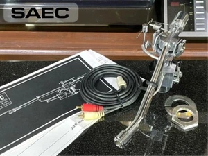 SAEC WE-308 tone arm early model with PHONO cable and other accessories - Zdjęcie 1 z 6