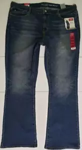 NEW WOMEN SIGNATURE LEVI STRAUSS MODERN BOOT CUT SUPER STRETCHY JEAN 24M W37 L32 - Picture 1 of 1