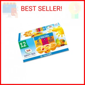 Dole Fruit Bowls No Sugar Added Variety Pack Snacks, Peaches, Mandarin Oranges & - Picture 1 of 2