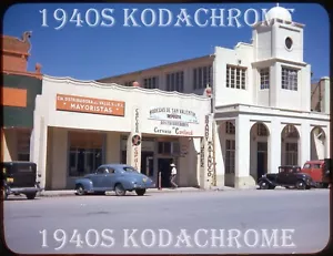 1940er Jahre Kodachrome Slide Mexicali Baja California Mexiko Grenze Stadt Street View C - Bild 1 von 3