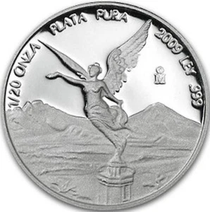 2009 Mexico 1/20 TWENTIETH OZ SILVER LIBERTAD PROOF COIN in Original Capsule - Picture 1 of 2