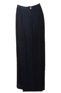 R.89 R89 Line & Dot 100% Silk Chiffon Pleated Black Maxi Skirt Sz S Holiday NEW - Foto 1 di 8