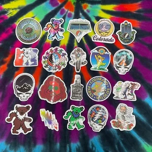 Stickers Grateful Dead 20 Pieces Dancing Bear Jerry Hippie Band Decal Car #AB - Picture 1 of 6
