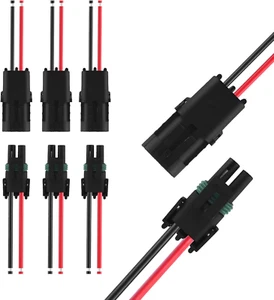 MUYI 14AWG Electrical Connectors Kits, 3 Sets 2 Pin Way Wire Harness Connectors - Picture 1 of 12
