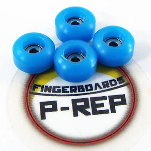 Peoples Republic- CNC Lathed Bearing Wheels for wooden fingerboard  - Blue - Picture 1 of 2