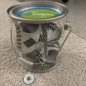 Lil Tootsies Hand Painted Baby Shoes3-6 Months Vroom Race car  Design New ln Box - Picture 1 of 2