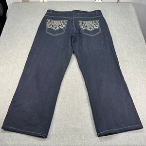 Vintage Avirex Jeans Mens 40x31 Blue Straight Baggy Denim Dark Wash - Picture 1 of 9