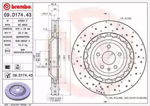 Disco De Freno Delantero 370mm BREMBO Para AUDI TT - Imagen 1 de 2