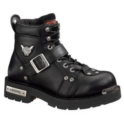 Harley-Davidson Men's Brake Buckle Black 6.00-Inch Motorcycle Boots D91684 - Image 1 of 4