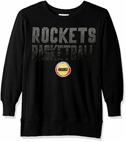 NBA Houston Rockets Women's Showtime Pullover Sweater, Small, Black Cover