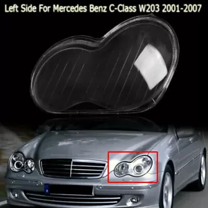 Left Headlight Lens Cover For Mercedes Benz C-Class W203 2001-2007 Replacement - Bild 1 von 8