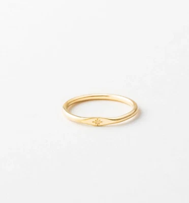 Twinkle, Little Signet Women's Band With Solid 10K Yellow Gold - Image 1 of 3