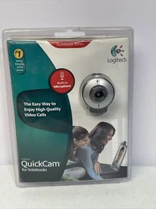 Logitech QuickCam for Notebooks Silver Built In Microphone Open Box - Afbeelding 1 van 7