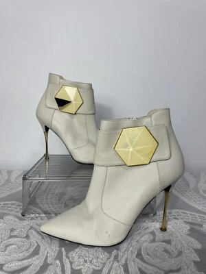 Nicholas Kirkwood White Leather Ankle Boot Sz 38 (Read Description) - Image 1 of 4