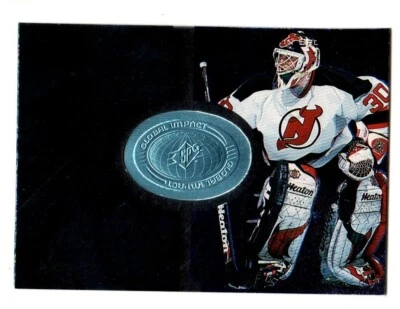Martin Brodeur SERIAL #943/6950 NEW JERSEY DEVILS 1998-99 SPx Finite #105 - Image 1 of 2