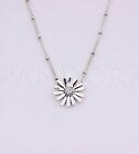 New PANDORA Pave Daisy Flower Collier Silver Necklace Valentine's Day w/ BOX