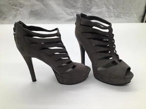 Guess Gray Gladiator High Heel Shoes 6.5 M - Picture 1 of 9
