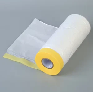 Vorgeklebte Abdeckfolie Klebeband Tropfenrolle Indore Outdoor Malerei Abdeckung 20m x 1800mm - Bild 1 von 9