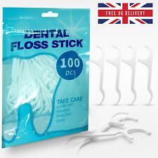 100pk Dental Floss Sticks | Interdental Tooth Harps Teeth Picks Oral Plaque Care