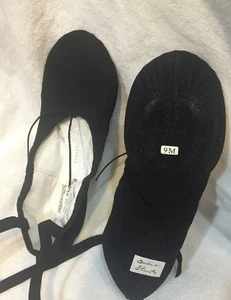 Sansha Canvas Ballett Tanzschuh Demi-Pointe weich SCHWARZ SILHOUETTE Gr. 6-18 ERWACHSENE - Bild 1 von 9