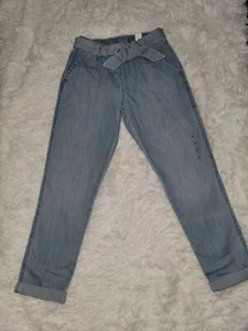 NEW The Children's Place Girls Cuff Jeans Size 8 Blue Denim Stretch Waist  - Picture 1 of 10