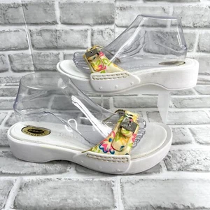Dr. Scholl’s Women's Size 10 Vintage White Floral Twist Comfort Slide Sandals - Picture 1 of 12