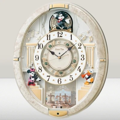 Seiko Clock Disney Mickey Minnie Radio Wave Melody Wall Clock FW580W New analog - Image 1 of 4