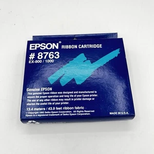 Genuine Epson Ribbon Cartridge #8763 for EX-800/1000 Dot Matrix Printer NOS - Picture 1 of 5