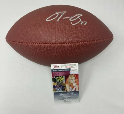 Fútbol americano firmado por Ronnie Brown NFL Miami Dolphins Auburn Tigers certificado de autenticidad JSA Foto 1 de 3