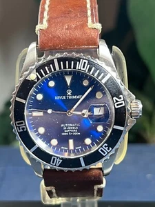 Revue Thommen XL Diver blaues Zifferblatt Swiss Made automatische Herrenuhr $2550 blau NEU - Bild 1 von 1