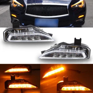 Luces LED de circulación diurna luces de giro para Infiniti Q50 Sport 2014-2019 - Imagen 1 de 11