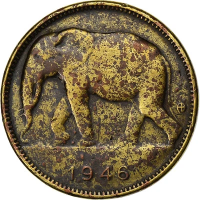 [#1049759] Belgian Congo, Régence Prince Charles, Franc, 1946, Brass, EF, KM:26 - Image 1 of 2