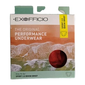 ExOfficio Give-N-Go PERFORMANCE 2.0 panties Women Sz XS Red Bikini Brief 1 pair - Picture 1 of 3