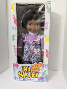 Muñeca negra vintage Playskool Kid Sister A Best Friend en caja original años 80 - Imagen 1 de 6