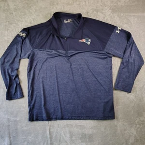 New England Patriots XXL Under Armour Combine Authentic Black Quarter Zip Gear - Picture 1 of 10