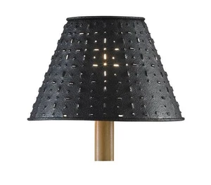 Metal Dot Dash Lamp Shade - 10&quot; - Black - Picture 1 of 2