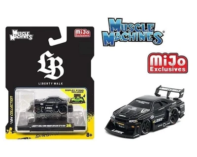Muscle Machines Liberty Walk 1999 Nissan Skyline GT-R R34 #5 negro 1:64 Foto 1 de 4
