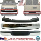 Front & Rear Bumper Primed + Upper Cover For 2003-2020 Chevy Express /GMC Savana Chevrolet Chevy Van