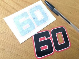 Peter Hickman Race Number 60 (Small Pair) - UK SELLER - Picture 1 of 1