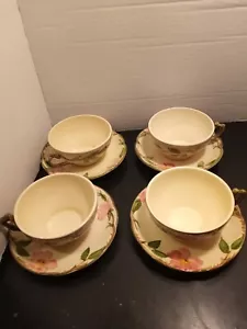 Franciscan Desert Rose vintage tea cups and saucers - 4 sets - Made in England - Picture 1 of 5