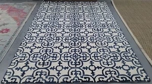 IVORY / NAVY 6'-0" x 9'-0" Back Stain Rug, Reduced Price 1172769945 DDY711P-6 - Picture 1 of 4